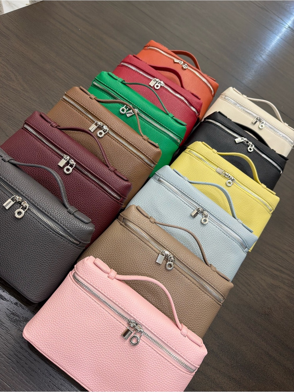 NEW Luxury Pebbled Leather Top-Handle bag